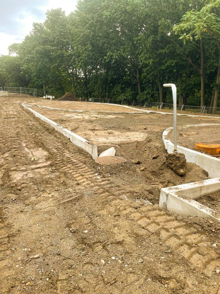 100 Forge site work curbing