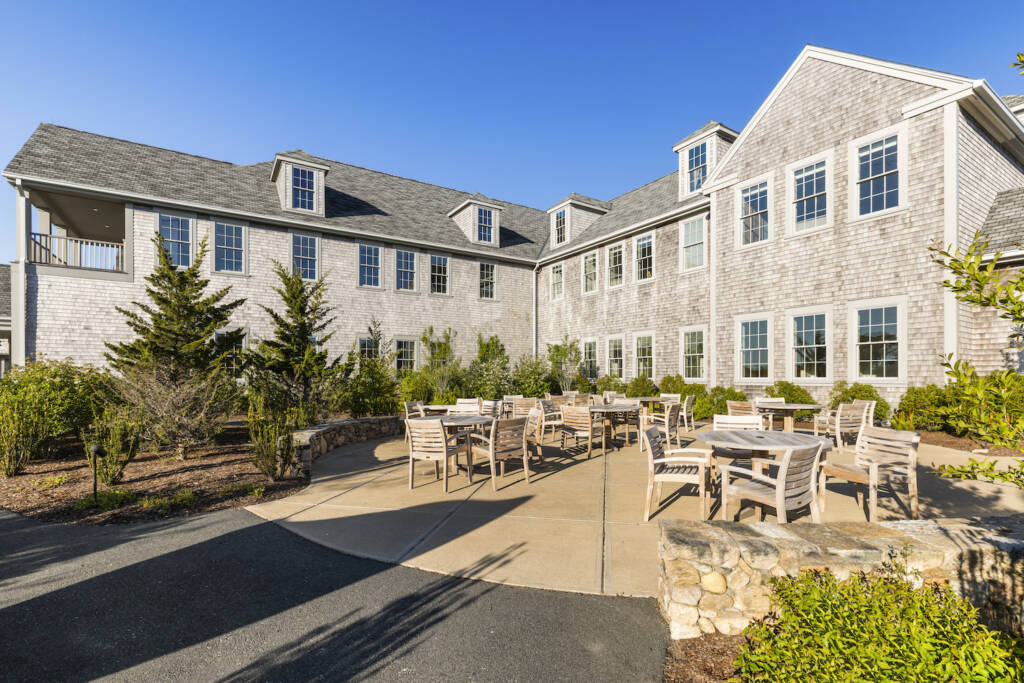 Nantucket Hospital back with seating area