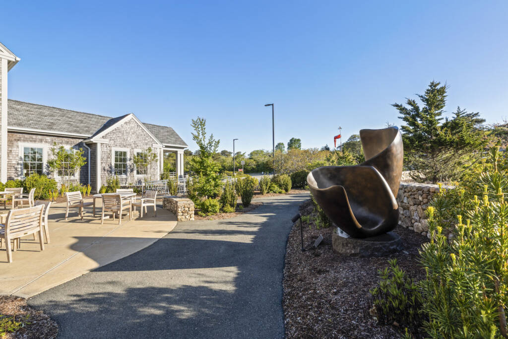 Nantucket Hospital walking path with sculpture