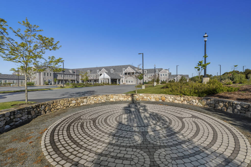 Nantucket Hospital stone work in the front