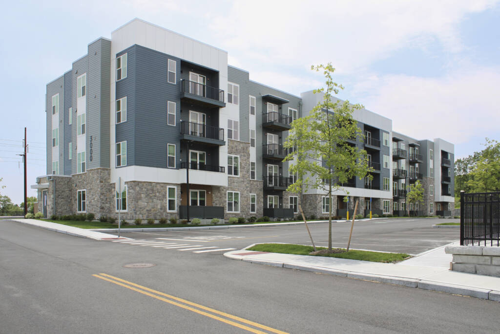 side of apartment building