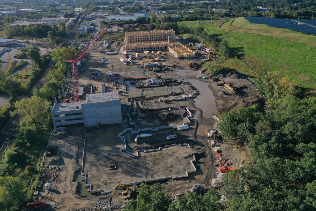 aerial land engineering dirt view of Station 316 Woburn