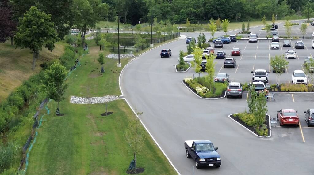Market Basket North Andover side of center with parking and street