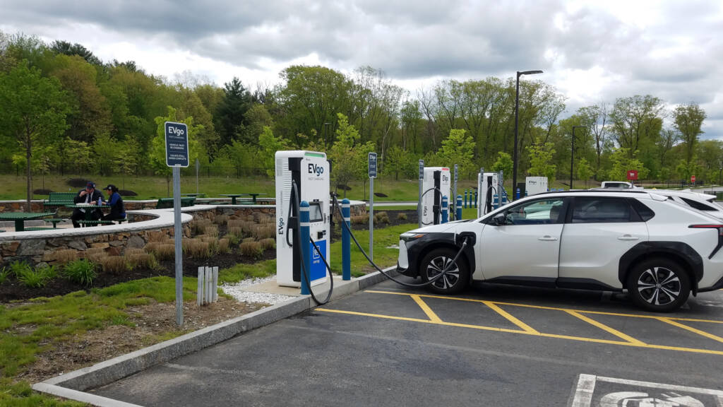 Edgemere Crossing Shrewsbury MA Tesla charging station