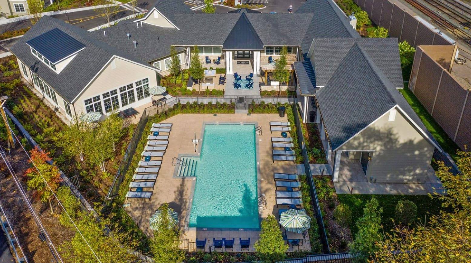 Station 117 Franklin aerial of pool and building