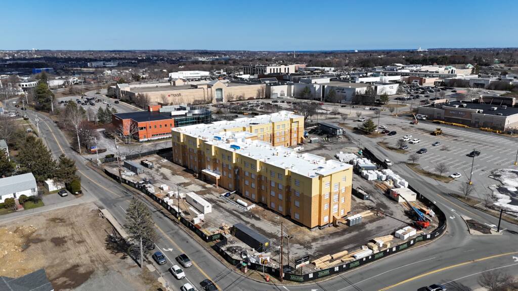 Residence Inn Peabody under construction aerial